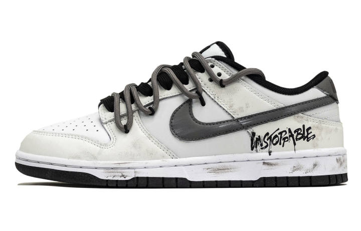 Nike Nike Dunk Slip Resistant Low top Skateboard Shoes Men's Gray White