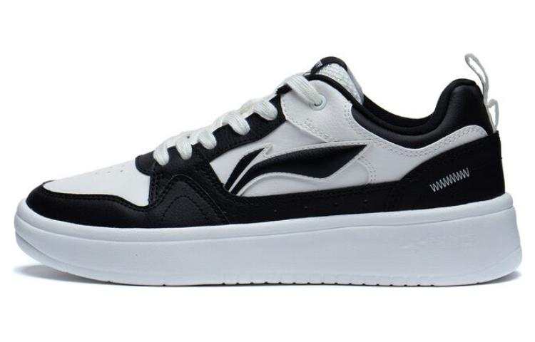 Li-Ning Li Ning Line 2.0 Fashion Slip Resistant Abrasion Resistant Low top Skateboard Shoes Women's White Black