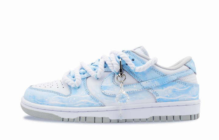 Nike Nike Dunk Cerulean Ocean Leather Cushioning, Wear Resistant Low top Skateboard Shoes Unisex Sky Blue
