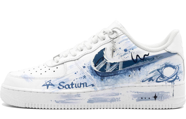 Nike Nike Air Force 1 Abrasion Resistant Abrasion Resistant Low top Skateboard Shoes Unisex Time Space Blue