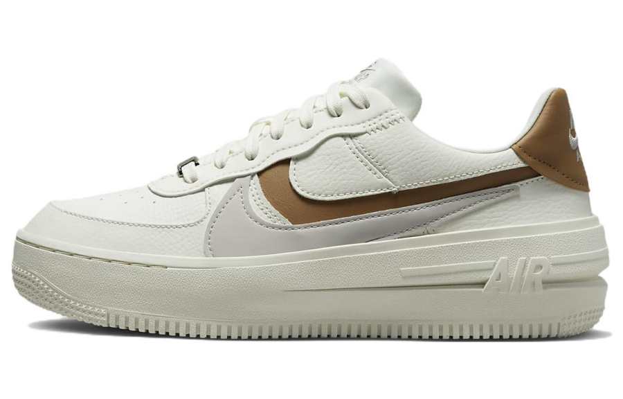 Nike Nike Air Force 1 Low 1 PLT.AF.ORM Deconstruction Non slip Lightweight Low top Skateboard Shoes Women's Gray White