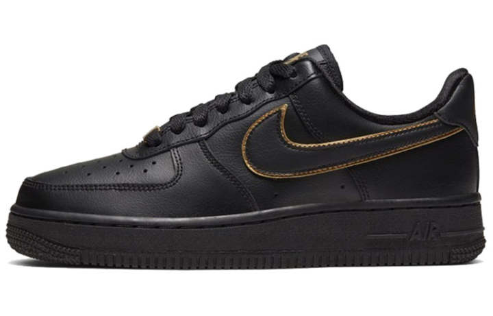 Nike Nike Air Force 1 Low Black Gold Swoosh Women's