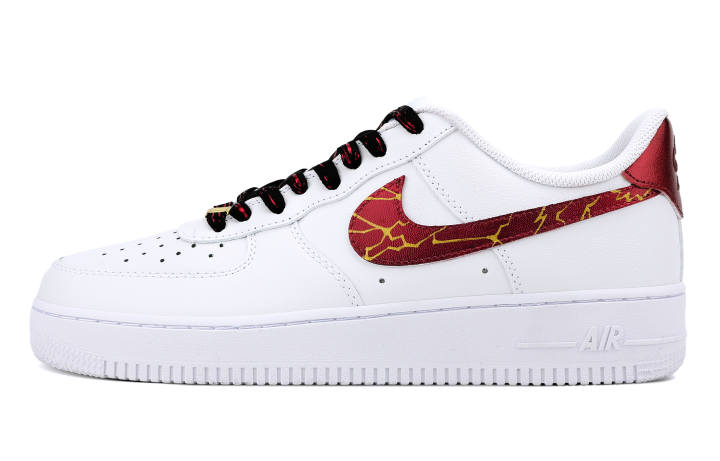 Nike Nike Air Force 1 Abrasion Resistant Abrasion Resistant Low top Skateboard Shoes Unisex Red White