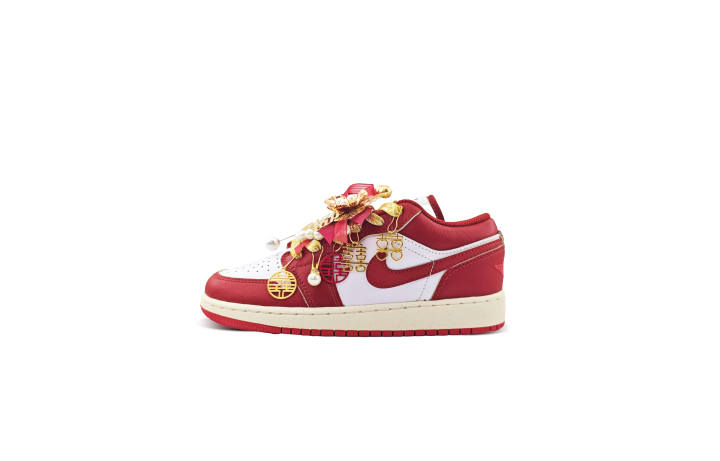Jordan Jordan Air Jordan 1 Cushioning, Wear Resistant Low top Skateboard Shoes Unisex Red