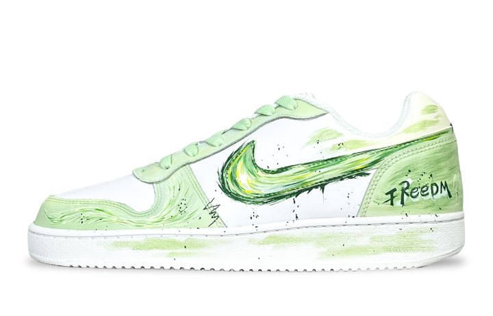 Nike Nike EBERNON Low Street, Green Wilderness Letter Slip Resistant Abrasion Resistant Low top Skateboard Shoes Men's Green