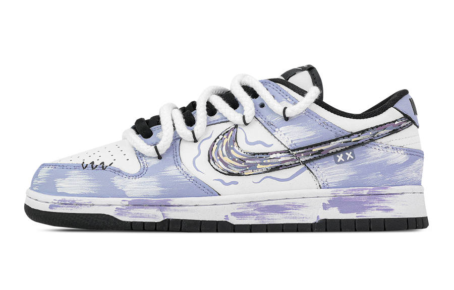 Nike Nike Dunk Mysterious Near Death Abrasion Resistant Low top Skateboard Shoes Unisex Purple White