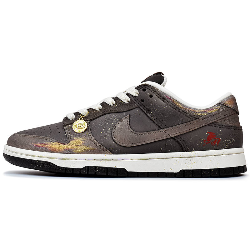 Nike Nike Dunk Abrasion Resistant Low top Skateboard Shoes Men's Warm Brown