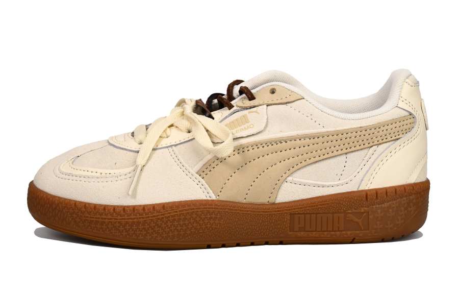 PUMA Palermo Slip Resistant Low top Skateboard Shoes Unisex White Brown