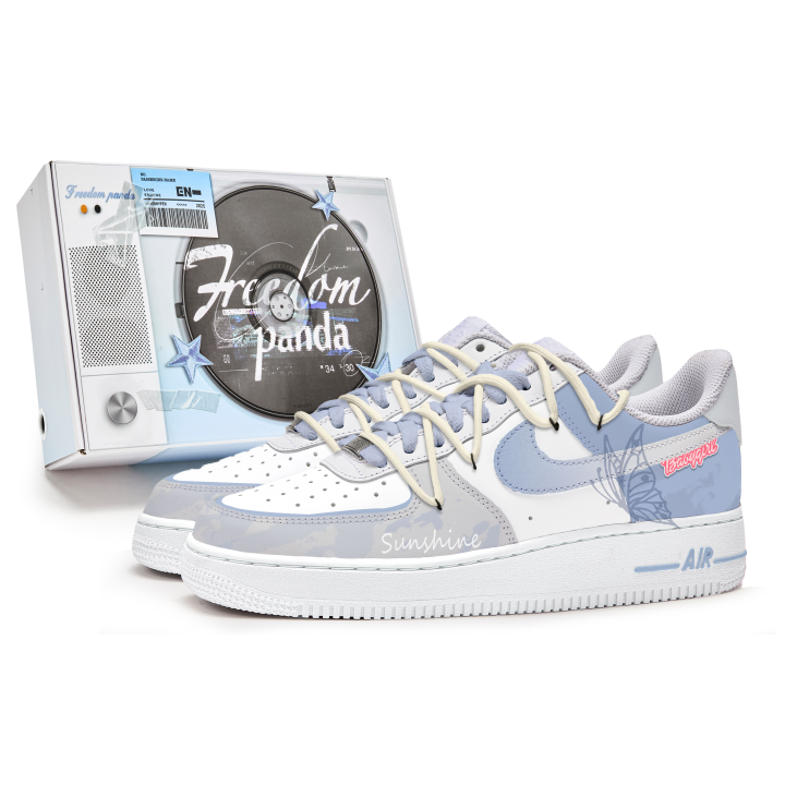 Nike Nike Air Force 1 Freedom Panda, Box, Butterfly Barbie Slip Resistant Abrasion Resistant
