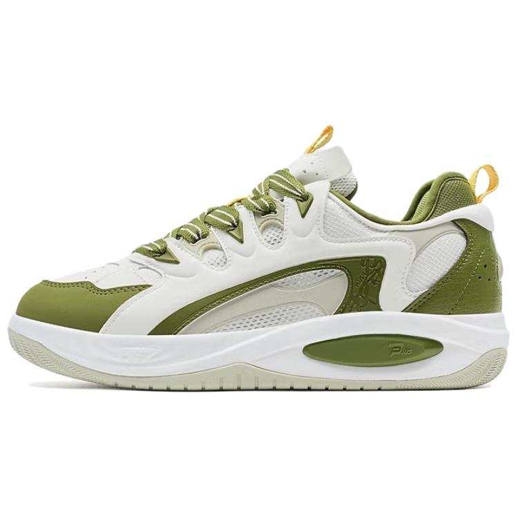 XTEP Yuji Plus Synthetic Leather, TPU Wear resistant And Lightweight Low top Skateboard Shoes Men's White Green