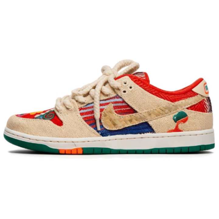 Nike Jarritos x Nike SB Slip Resistant Abrasion Resistant Low top Skateboard Shoes Unisex Beige Red
