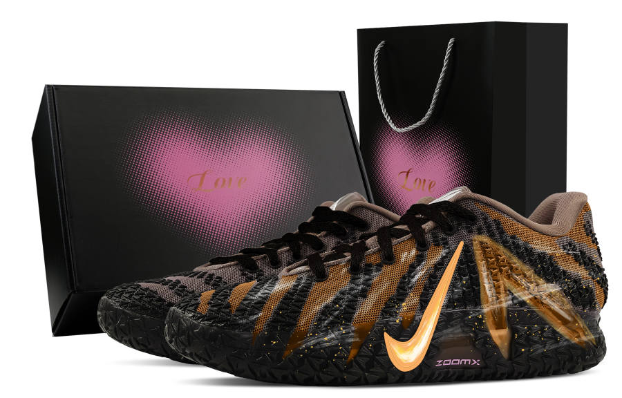 Nike Nike Ja Morant 3 Amber Warm Sun, Heart Box Abrasion Resistant Low top Basketball Shoes Men's Brown