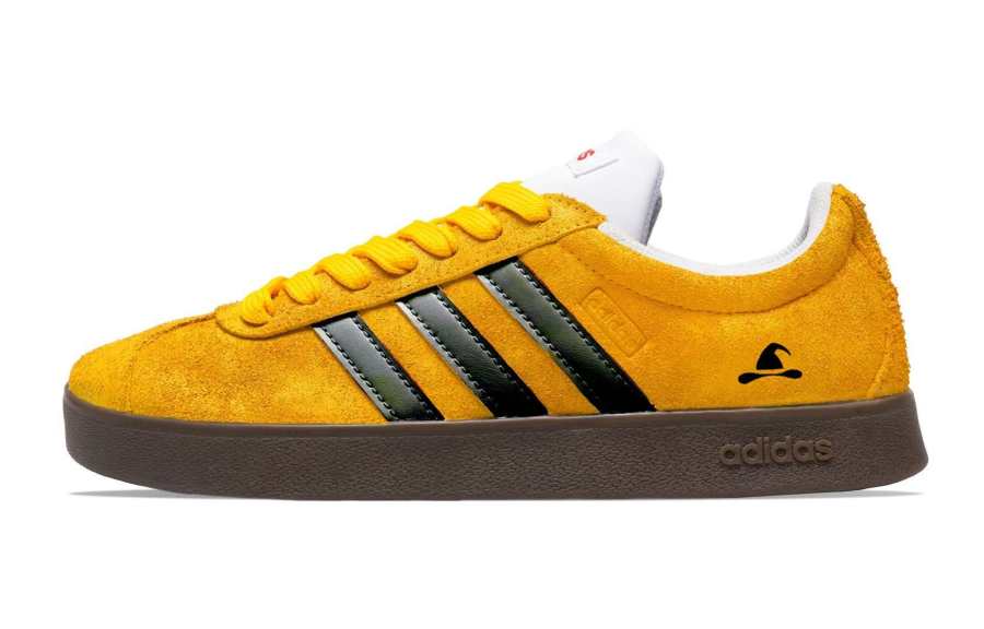 Adidas Adidas VL COURT 2.0 Vintage Witch Trend Wear resistant And Lightweight Low top Skateboard Shoes Unisex Yellow