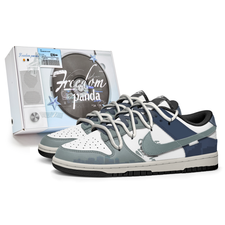 Nike Nike Dunk Freedom Panda, Box, Journey Of The Wind Slip Resistant Abrasion Resistant Low top Skateboard Shoes Unisex