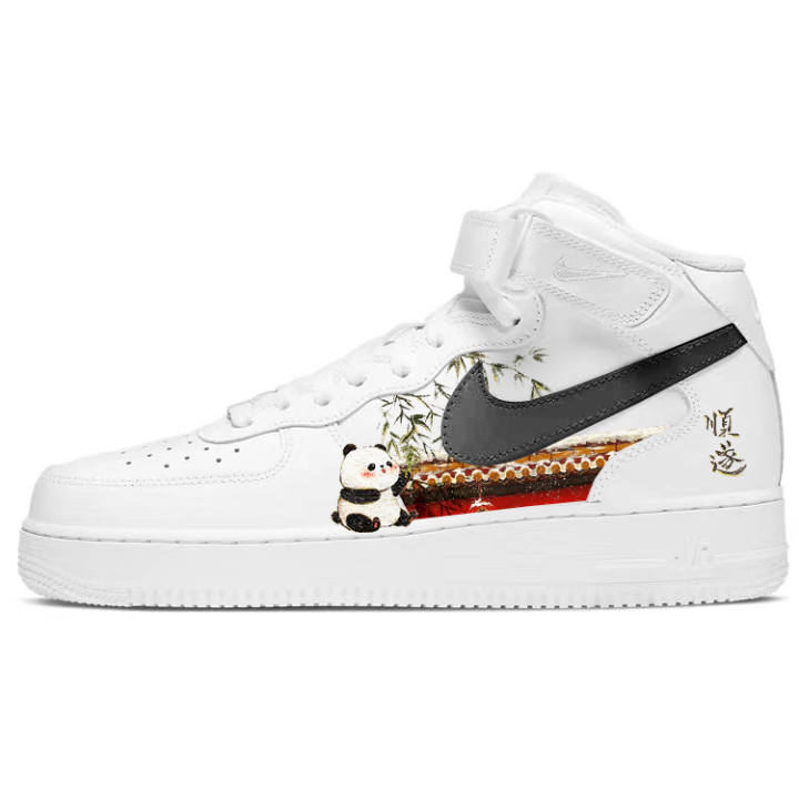 Nike Nike Air Force 1 Skateboard Shoes Men's Mid Top Black/White