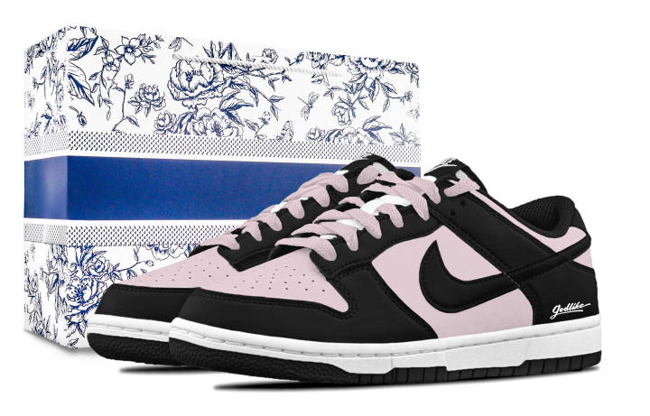 Nike Nike Dunk Panda, Box Cushioning, Wear Resistant Low top Skateboard Shoes Unisex Black Pink