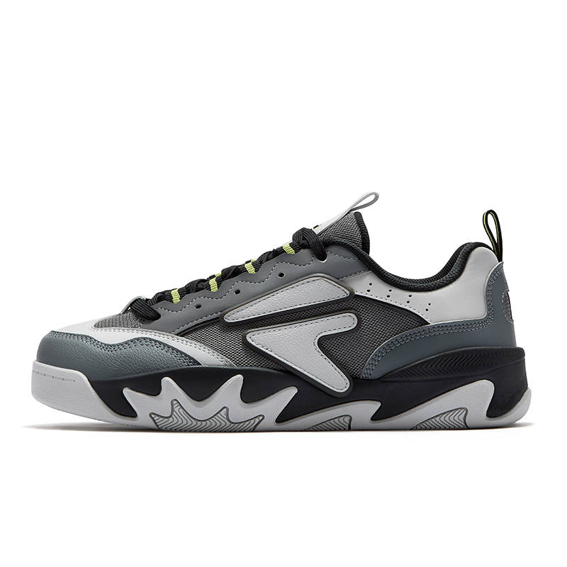 FILA FUSION NOLLIE II Dolphin Jump Shoe 2 Textile, Synthetic Leather Skateboard Shoes Men's Quiet Gray
