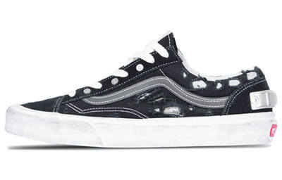 C2H4 Vans x C2H4 Style 36 Distressed Low top Skateboard Shoes Unisex Black