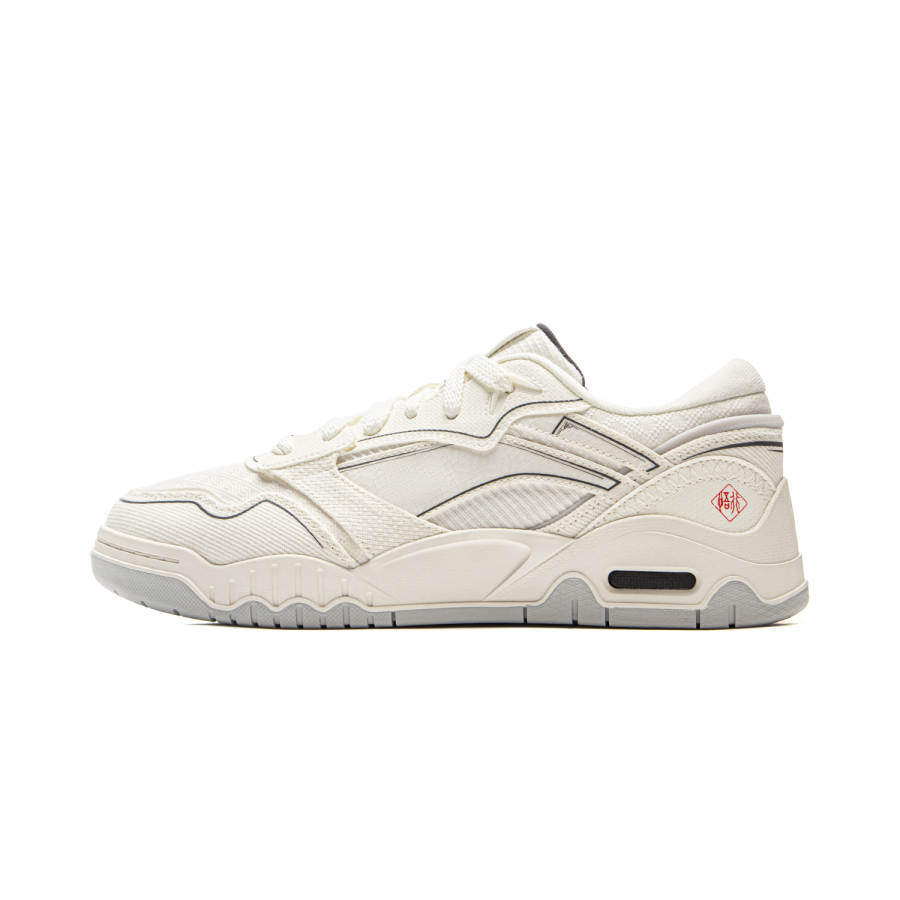 Li-Ning Li Ning Moon White 3 Synthetic Leather Low top Skateboard Shoes Men's Champagne White