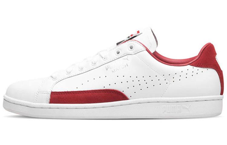PUMA MATCH Skateboard Shoes Men's Low Top White/Red