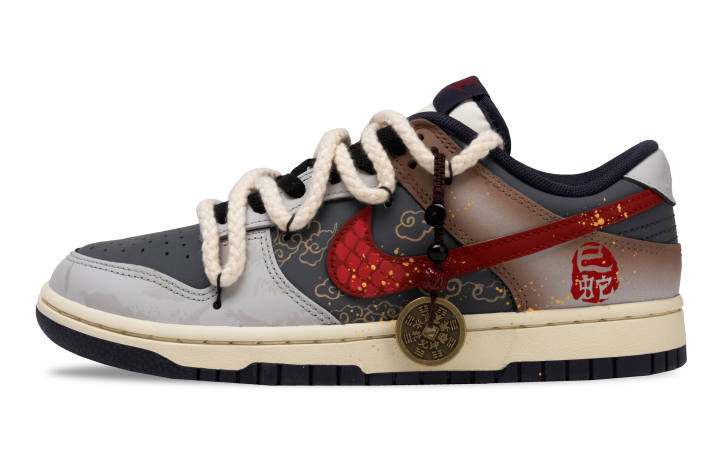 Nike Nike Dunk Mountains And Seas Have Spirit Slip Resistant Abrasion Resistant Low top Skateboard Shoes Men's Black Brown