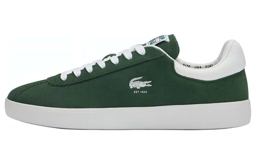 LACOSTE Suede Low top Skateboard Shoes Men's Green