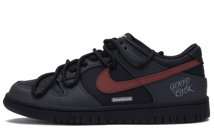 Nike Nike Dunk Gray Black Warrior 3.0 Abrasion Resistant Low top Skateboard Shoes Unisex Black Gray Red