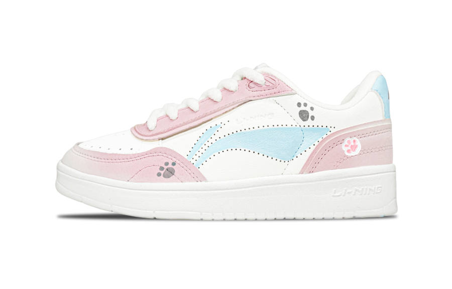 Li-Ning Li Ning Sourdough Slip Resistant Abrasion Resistant Low top Skateboard Shoes Women's Macaroon Pink