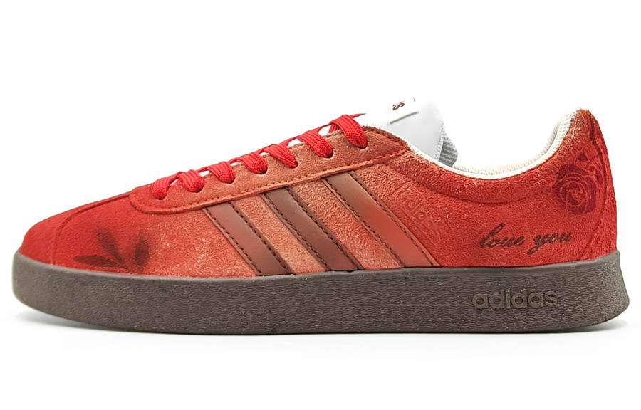 Adidas Neo VL Court Lifestyle Slip Resistant Abrasion Resistant Low top Skateboard Shoes Unisex Red