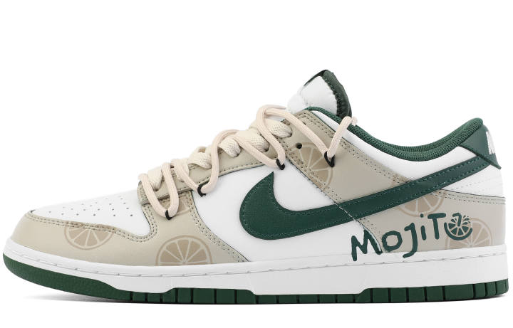 Nike Nike Dunk Wear resistant And Lightweight Low top Skateboard Shoes Unisex White Green