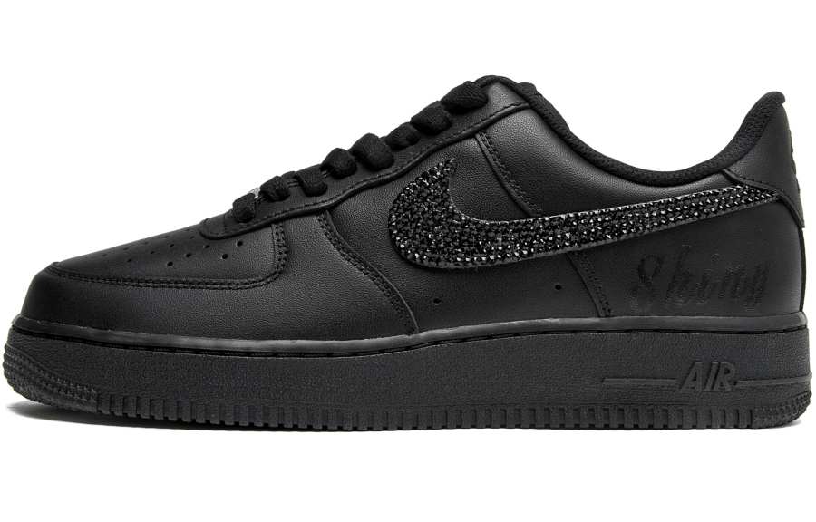 Nike Nike Air Force 1 Abrasion Resistant Balance Abrasion Resistant Balance Low top Skateboard Shoes Unisex Pure Black