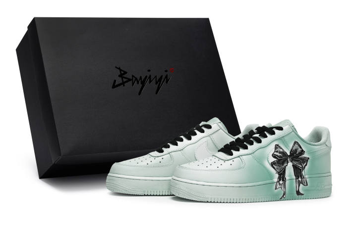 Nike Nike Air Force 1 LE 811 Manufacturing JK Girlish Green, Special Shoe Box Low top Skateboard Shoes Women's Green Black