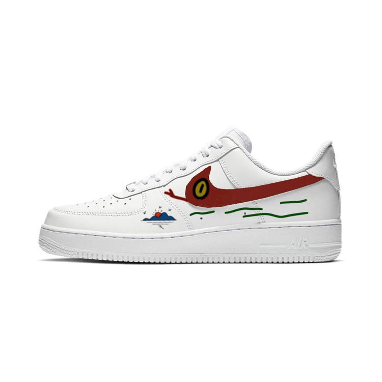 Nike Nike Air Force 1 Demon Summer Low top Skateboard Shoes Women's White Red