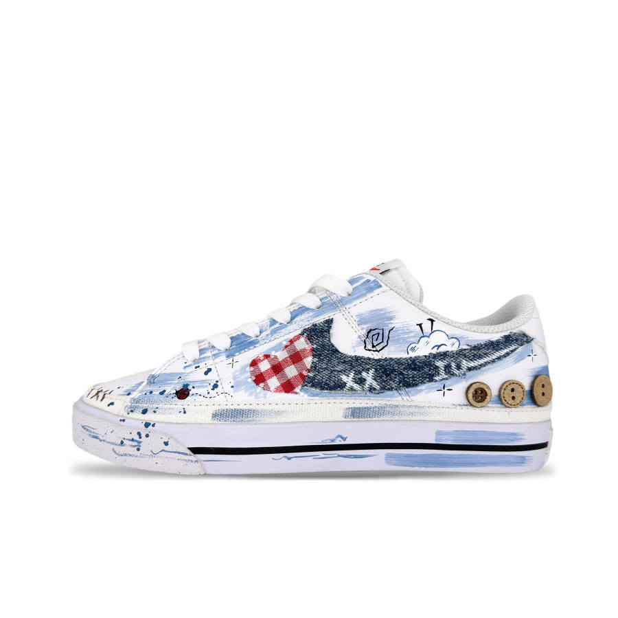 Nike Nike Court Legacy Button Denim Slip Resistant Abrasion Resistant Slip Resistant Abrasion Resistant Low top