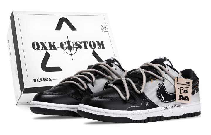 Nike Nike Dunk Doll's Strange Words, Box Leather Cushioning Abrasion Resistant Low top Skateboard Shoes Unisex