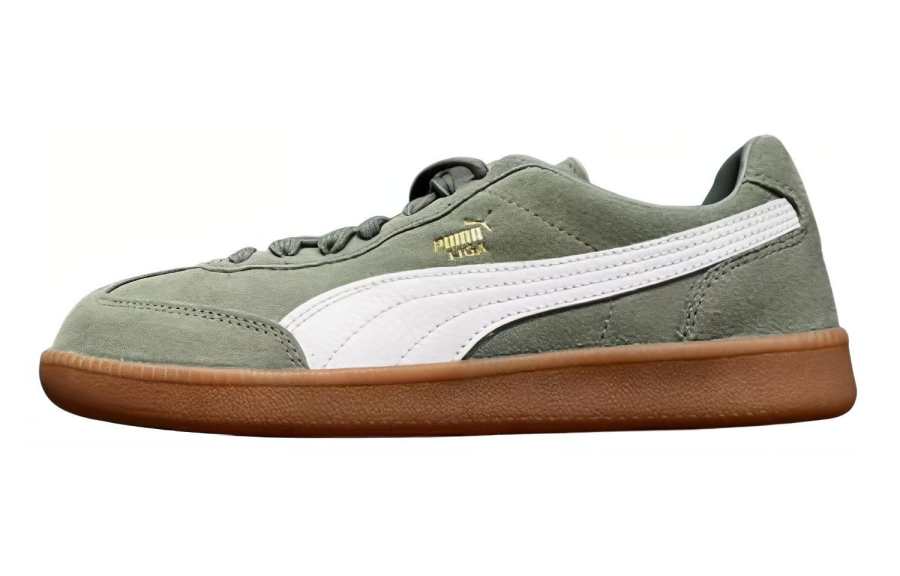 PUMA Suede Abrasion Resistant Breathable Low top Skateboard Shoes Men's Green