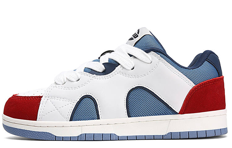 Q-AND Q AND Low top Skateboard Shoes Unisex Red White Blue