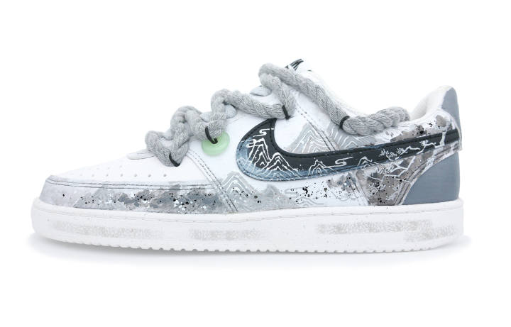 Nike Nike Court Vision 1 Skateboard Shoes Men's Low Top Silver
