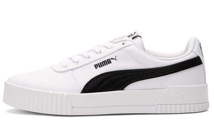 PUMA Carina Canvas Leisure Board Shoes White/Black Women's