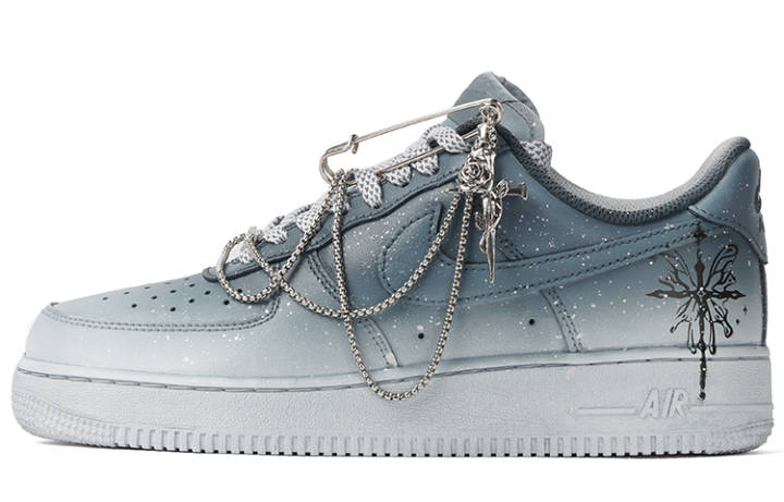 Nike Nike Air Force 1 Low top Skateboard Shoes Women's Gray White