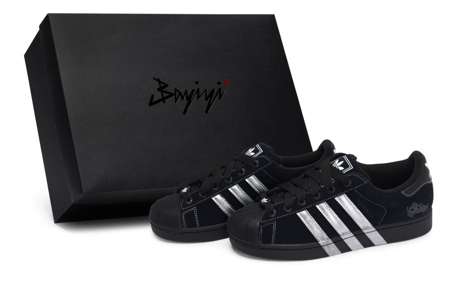Adidas Originals Superstar 2 811 Manufacturing, Obsidian Silver, Special Shoe Box Abrasion Resistant Abrasion Resistant