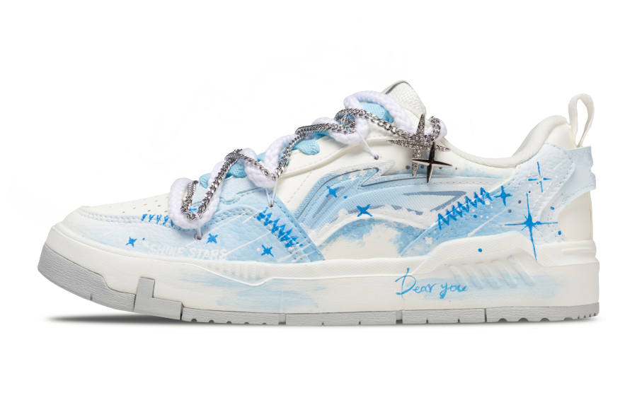 Li-Ning Li Ning Original Era Cushioning, Wear Resistant Low top Skateboard Shoes Men's Sky Blue