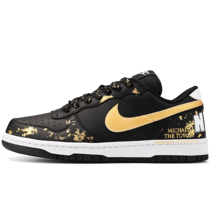 Nike Nike Big Gold Ebony Brocade Abrasion Resistant Low top Skateboard Shoes Men's Black