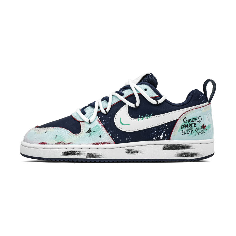 Nike Nike Court Borough Blue Starry Sky Leather Abrasion Resistant Abrasion Resistant Low top Skateboard Shoes Men's