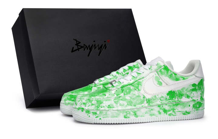 Nike Nike Air Force 1 811 Manufacturing, Dazzling Green, Special Shoe Box Abrasion Resistant Low top Skateboard Shoes Unisex