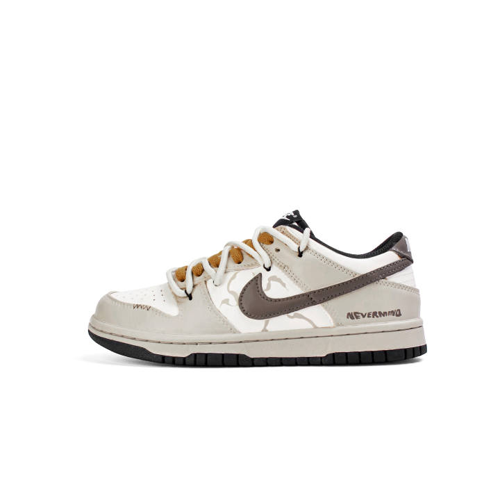 Nike Nike Dunk Abrasion Resistant Low top Skateboard Shoes Unisex Khaki