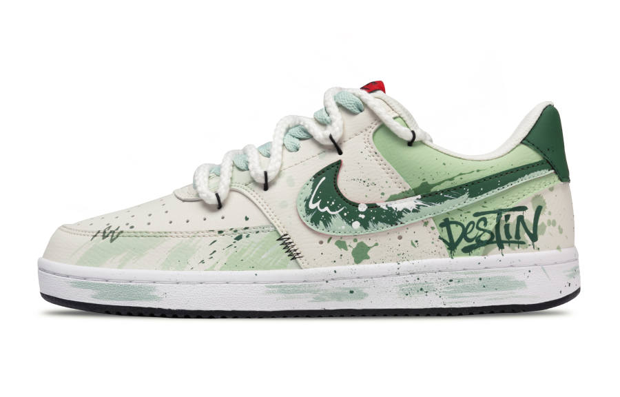 Nike Nike Court Vision 1 Wild And Wildflower Abrasion Resistant Low top Skateboard Shoes Unisex Green