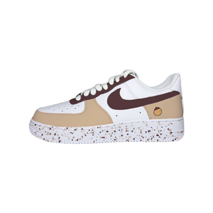 Nike Nike Air Force 1 07 Hazelnut Leather Low top Skateboard Shoes Men's White Brown