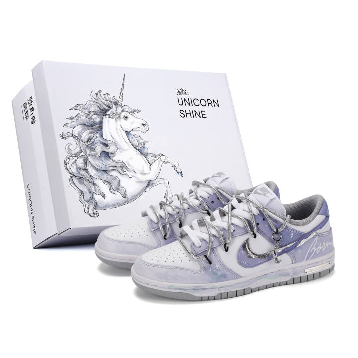 Nike Nike Dunk Moon Goddess Oath Abrasion Resistant Low top Skateboard Shoes Unisex Purple