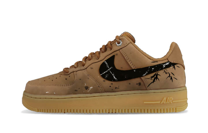 Nike Nike Air Force 1 Slip Resistant, Abrasion Resistant, Lightweight Low top Skateboard Shoes Unisex Wheat